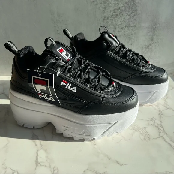Women’s Fila Disruptor Platform Wedge 🖤 - Picture 3 of 13